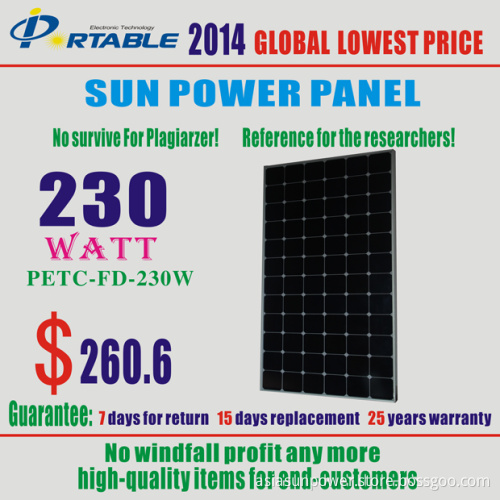 230W Sunpower Solar Folding Pane with Factory Beat Price for Car Battery, Laptops, DIY Solar System Sunpower Panel+Sealed-Lead Battery+Controller+Inverter